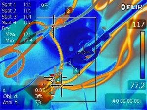 Infrared image of wiring